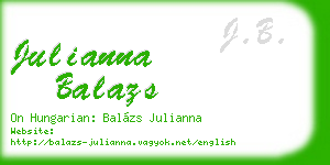 julianna balazs business card